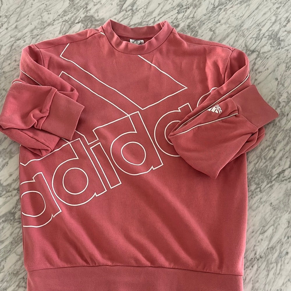 Adidas Pink Crew Neck Sweatshirt